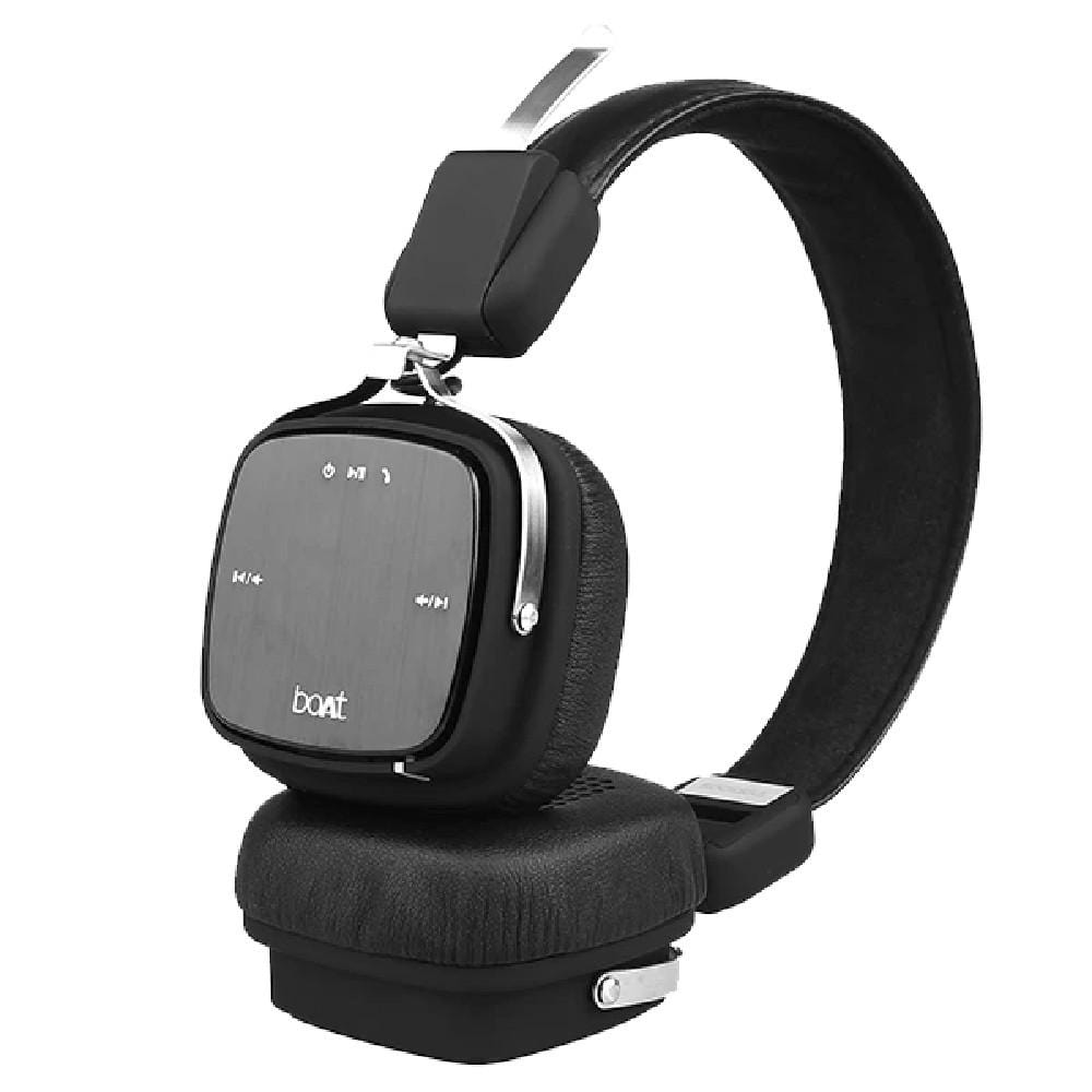 boat on-ear wireless headphones black boat rockerz 610 wireless bluetooth headphone   #color_black