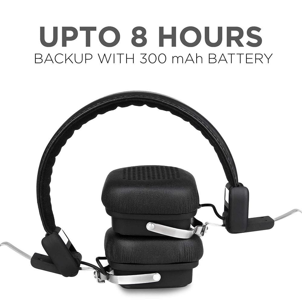boat on-ear wireless headphones boat rockerz 610 wireless bluetooth headphone   #color_black