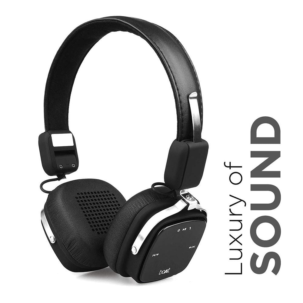 boat on-ear wireless headphones boat rockerz 610 wireless bluetooth headphone   #color_black