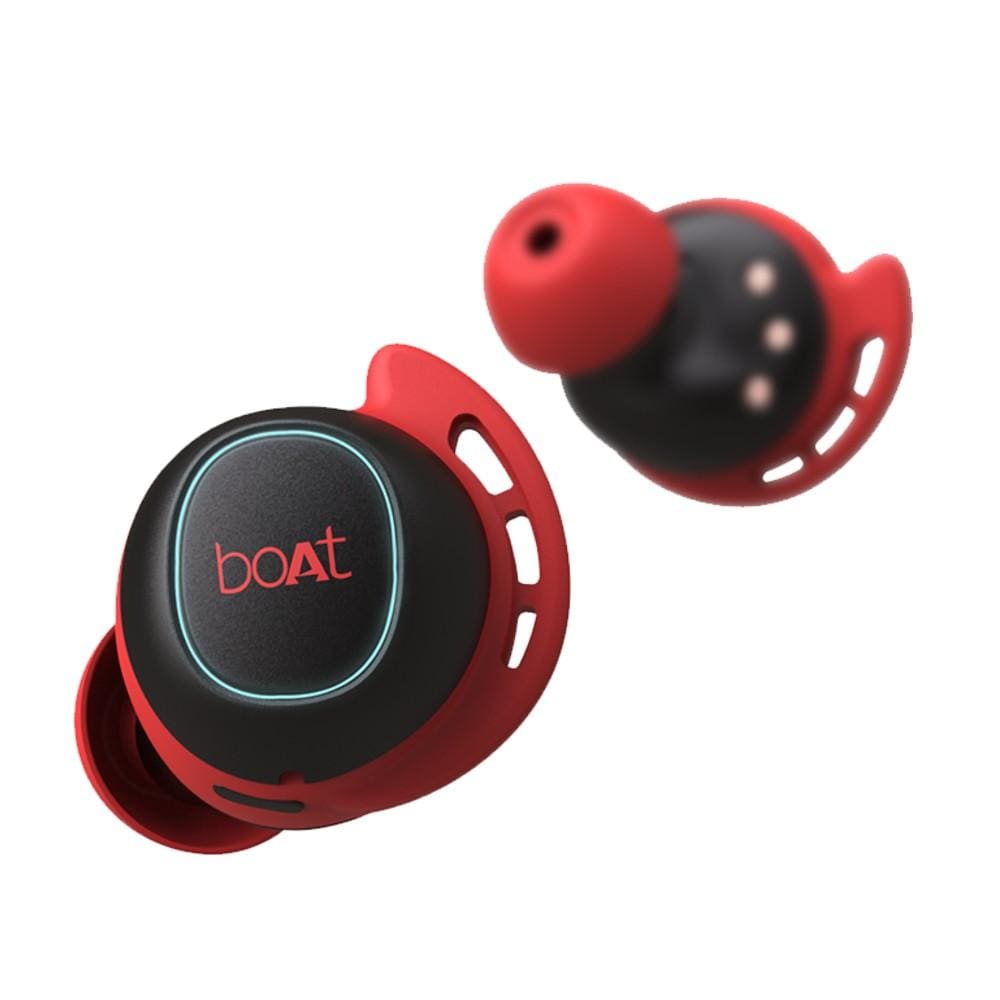 boat true wireless in-ear headphones boat airdopes 443 wireless earbuds    #color_raging-red