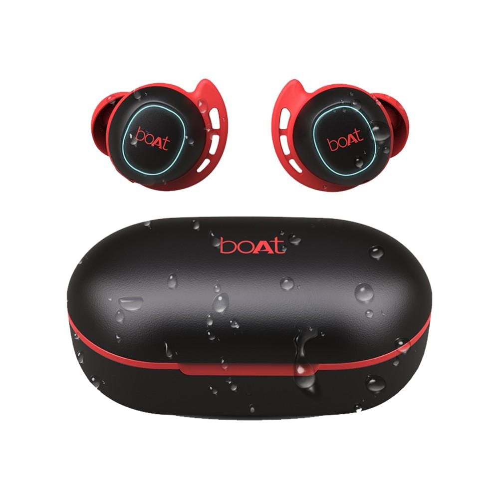 boat true wireless in-ear headphones boat airdopes 443 wireless earbuds    #color_raging-red