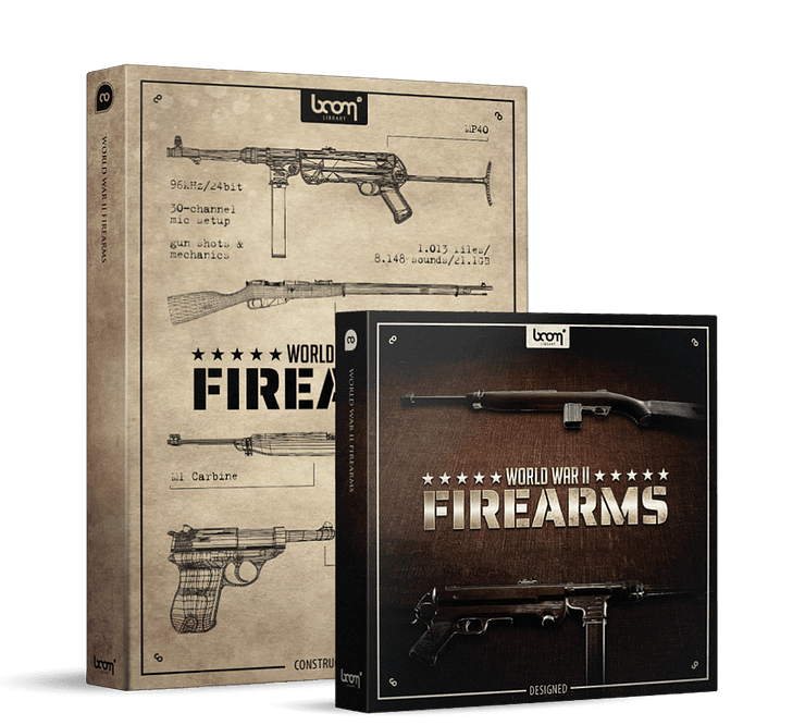 BOOM LIBRARY Cinematic Effects & Sound Samples Boom World War II Firearms Bundle: World War II Firearms Sound Effects Bundle – Professional Audio Software & Plugin