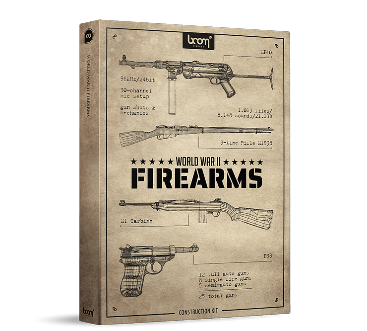 BOOM LIBRARY Cinematic Effects & Sound Samples Boom World War II Firearms CK: World War II Firearms Sound Effects – Professional Audio Software & Plugin
