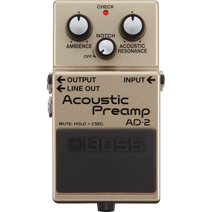 Boss Acoustic Guitar Effects Boss AD-2 Acoustic Preamp Effect Pedal