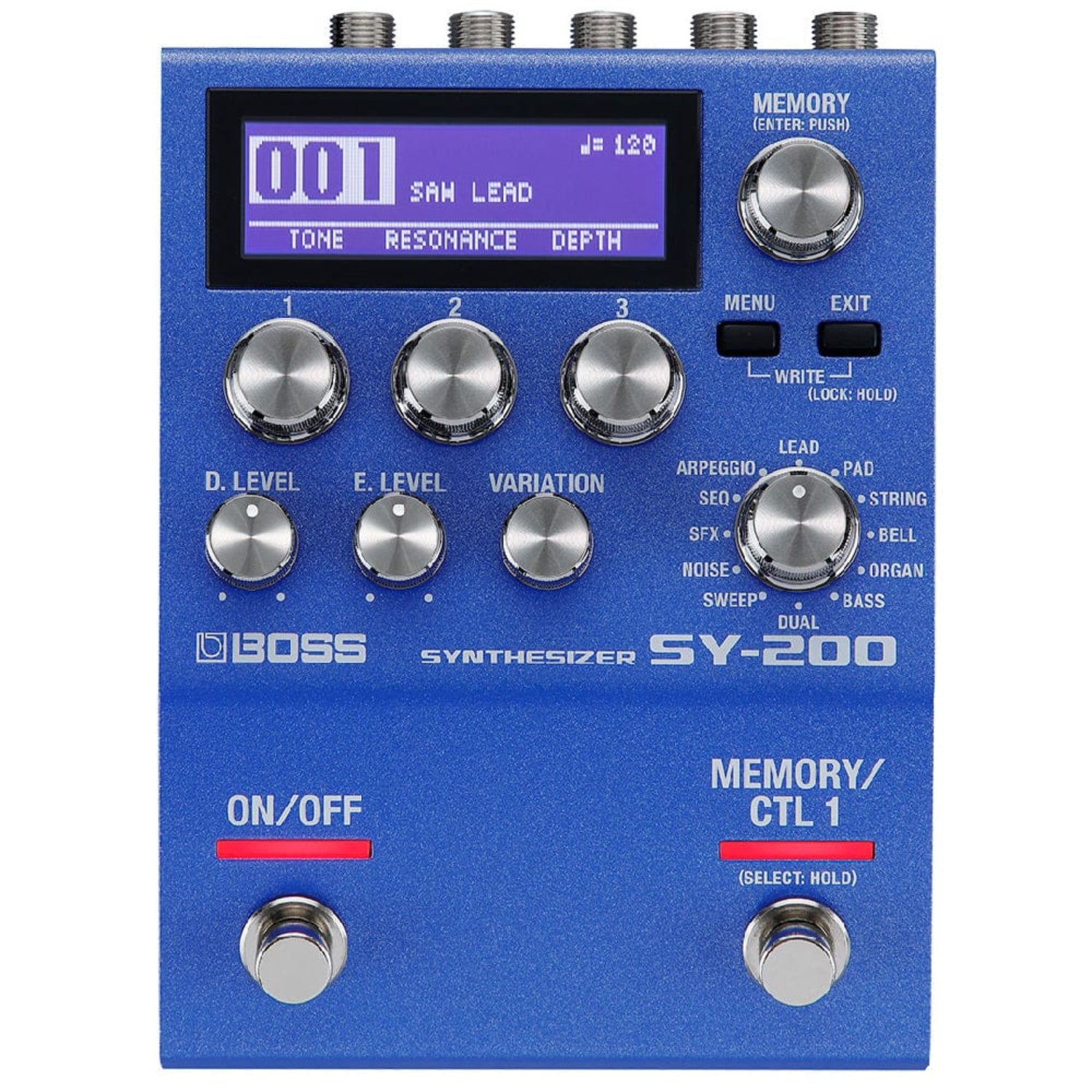 Boss Effect Pedals Blue Boss SY-200  Guitar Synthesizer Pedal