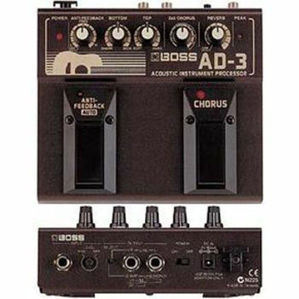 boss effect pedals boss ad-3 acoustic guitar multi effects pedal
