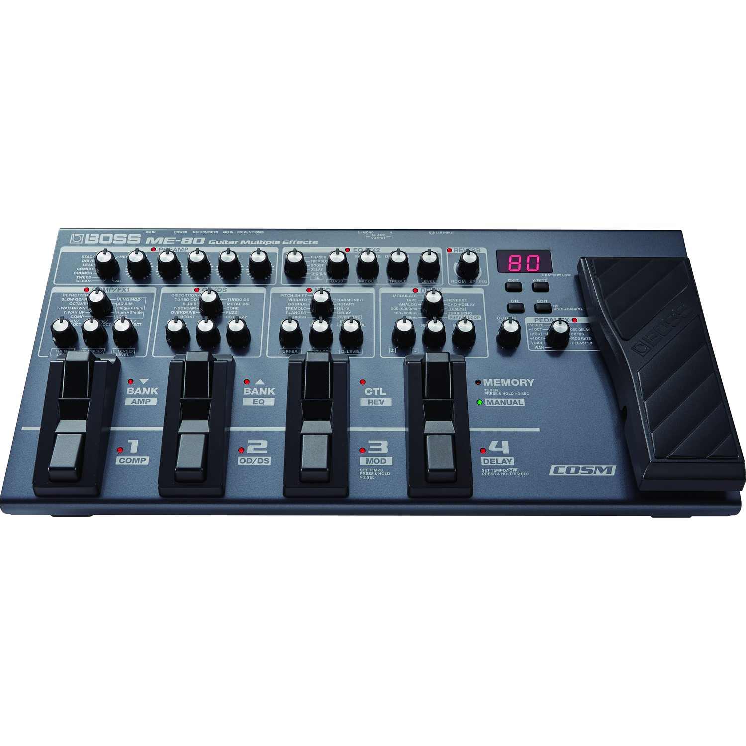 BOSS ME-80 ギターマルチエフェクター Buy BOSS ME-80 Multi-Effects Guitar Processor Online | Bajaao