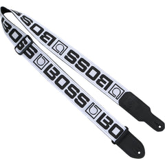 Boss Guitar Straps White with Black Boss BSM-20 Instrument Strap