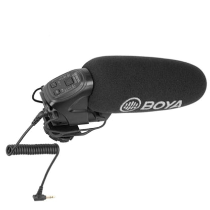 boya condenser microphones boya by-bm3032 directional on-camera super-cardioid shotgun condenser microphone - open box