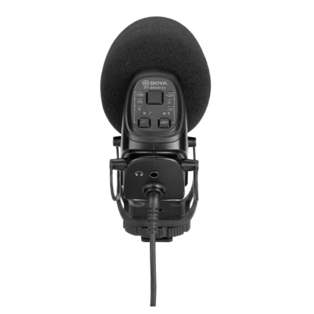 boya condenser microphones boya by-bm3032 directional on-camera super-cardioid shotgun condenser microphone - open box