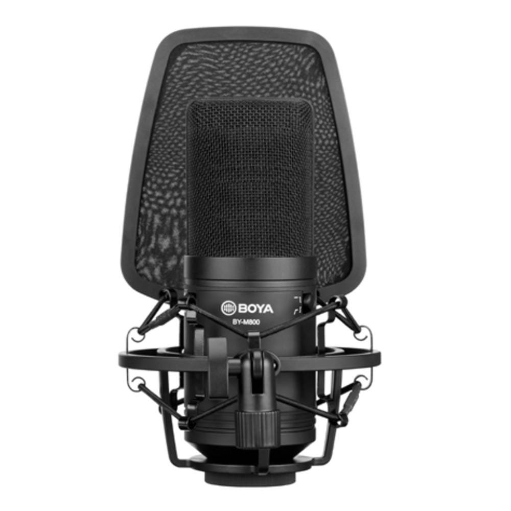 boya condenser microphones boya by-m800 large cardioid diaphragm condenser microphone