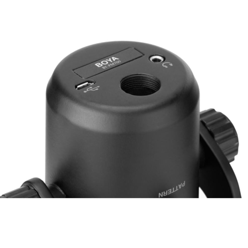 boya condenser microphones boya by-pm700 usb condenser microphone - black - open box