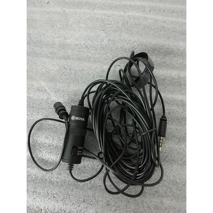 boya lavalier microphones 202101795586 boya bym1 omnidirectional level condenser microphone - black - open box b stock 