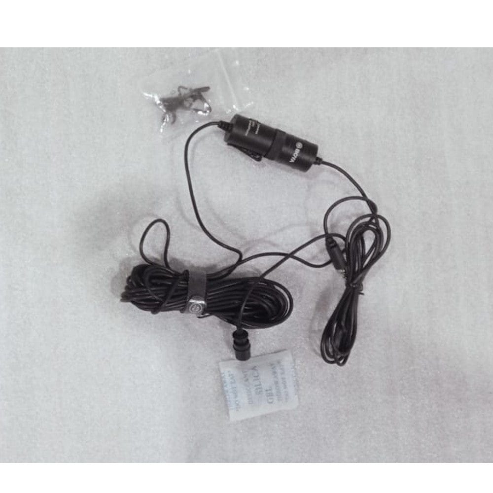 boya lavalier microphones 202101796558 boya bym1 omnidirectional level condenser microphone - black - open box b stock 