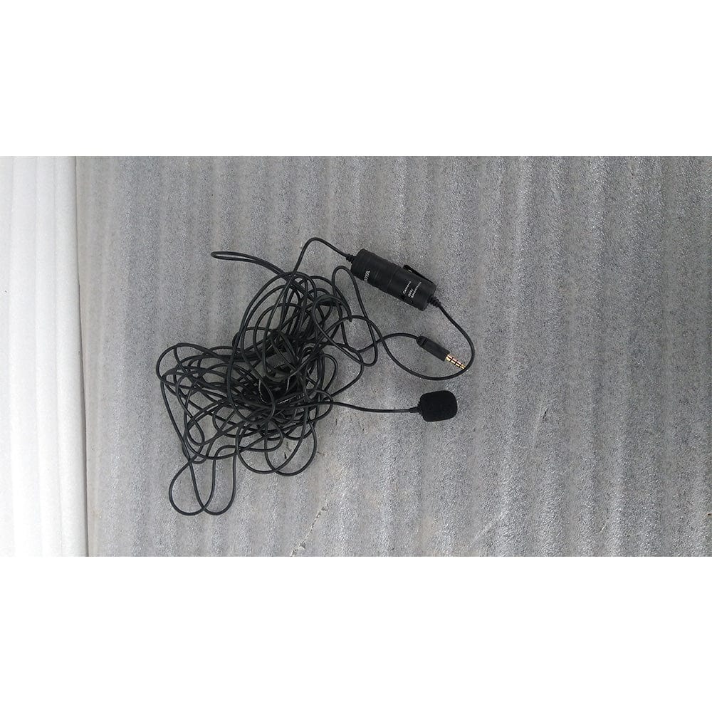 boya lavalier microphones 202101831032 boya bym1 omnidirectional level condenser microphone - black - open box b stock 