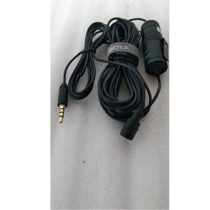 boya lavalier microphones 202301964189 boya bym1 omnidirectional level condenser microphone - black - open box b stock 