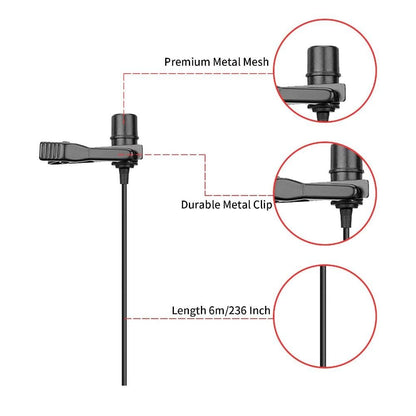 Boya Lavalier Microphones Boya BY-M1 Pro Omnidirectional Lavalier Condenser Microphone - Open Box