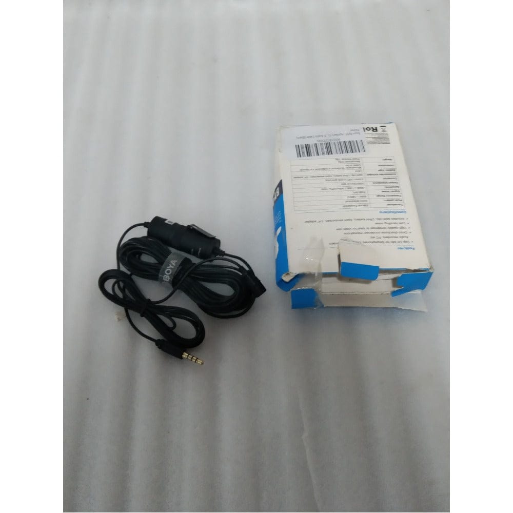 boya lavalier microphones boya bym1 omnidirectional level condenser microphone - black - open box b stock 