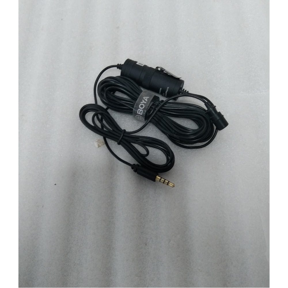 boya lavalier microphones boya bym1 omnidirectional level condenser microphone - black - open box b stock 