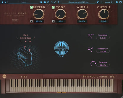 BOZ DIGITAL Virtual Instruments Boz Digital Chicago Upright 1927 Lite: Piano Plugin
