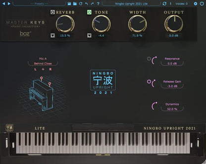 BOZ DIGITAL Virtual Instruments Boz Digital Ningbo Upright 2021 Lite: Piano Plugin