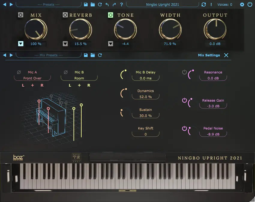 BOZ DIGITAL Virtual Instruments Boz Digital Ningbo Upright 2021 Pro: Piano Plugin