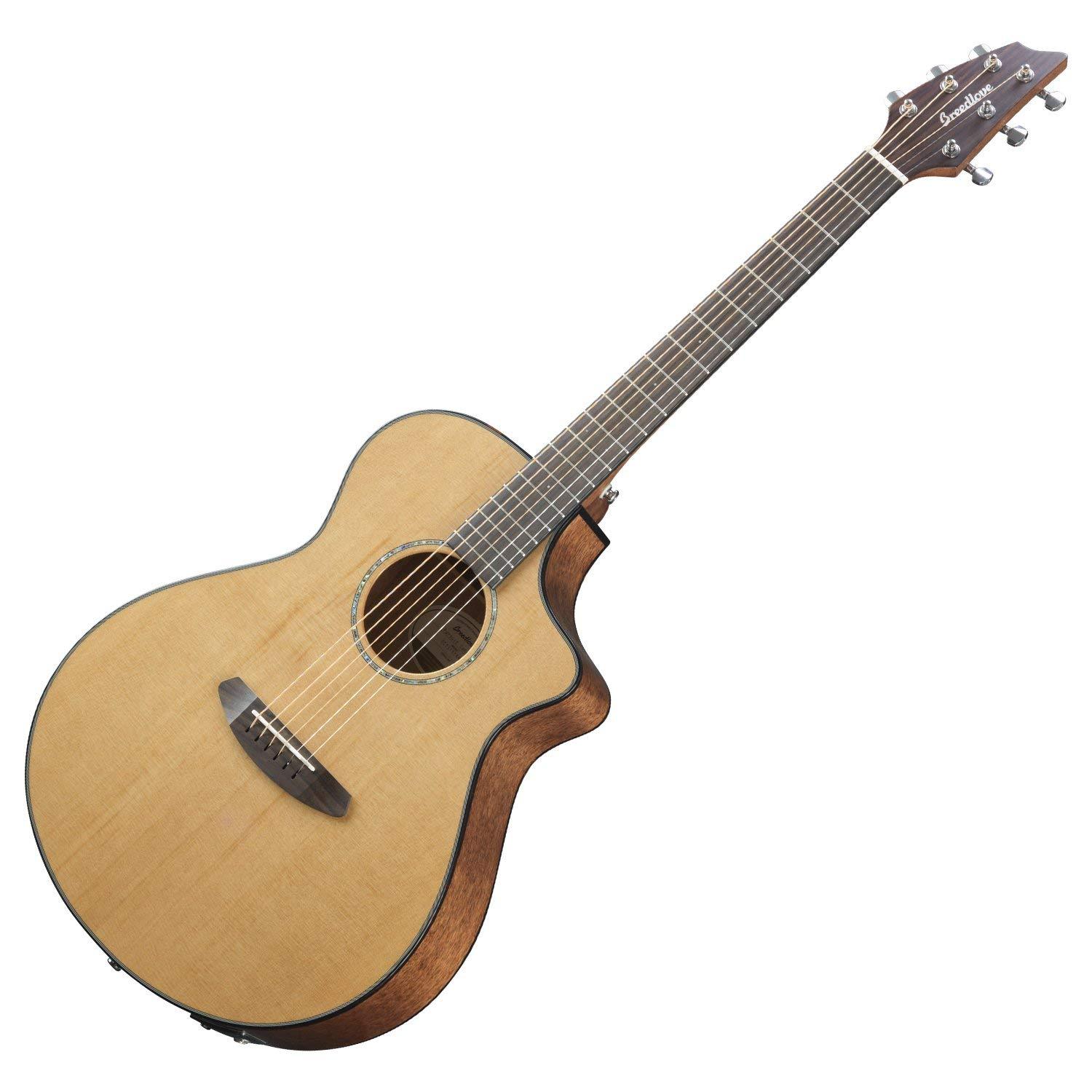 breedlove acoustic guitars breedlove pursuit concert ce red cedar mahogany acoustic guitar with bag