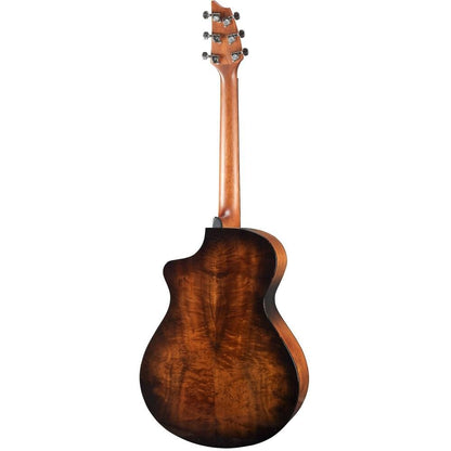 breedlove electro acoustic guitars breedlove pec66ceo pursuit exotic concert ce myrtlewood electro acoustic guitar with bag - bourbon sunset burst