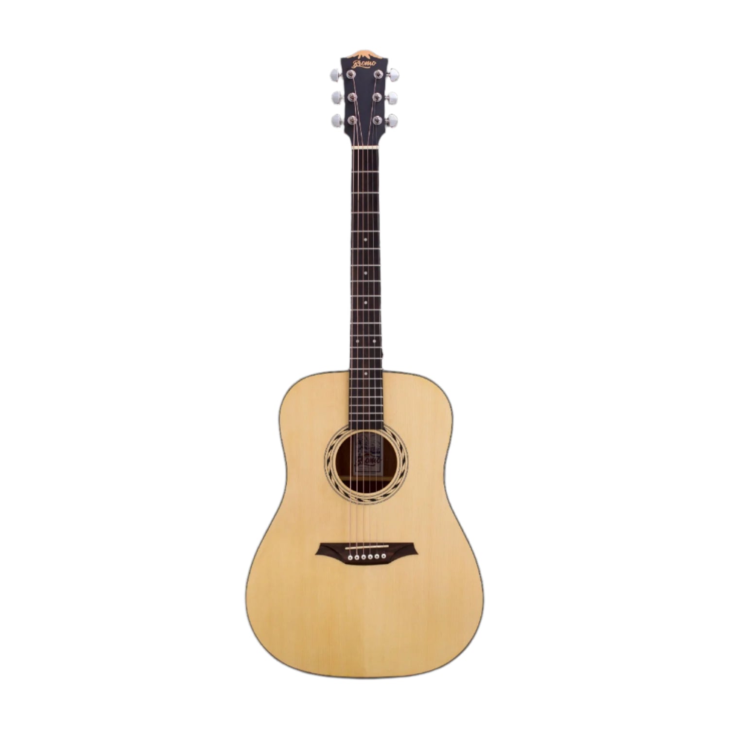 Bromo Acoustic Guitars Natural Bromo BAB1 Blanc Series Dreadnought 6 String Acoustic Guitar #color_natural