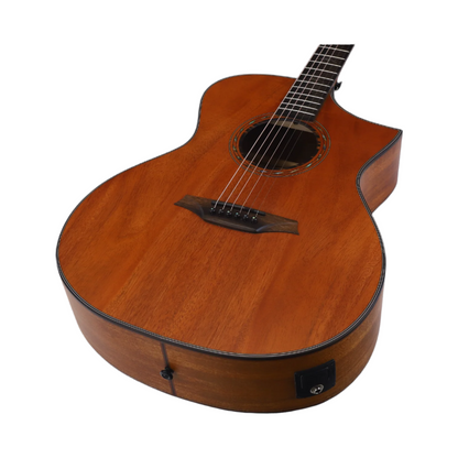 Bromo Electro Acoustic Guitars Mahogany Bromo BAT4MCE Tahoma Series Solid Top 6 String Electro Acoustic Guitar 