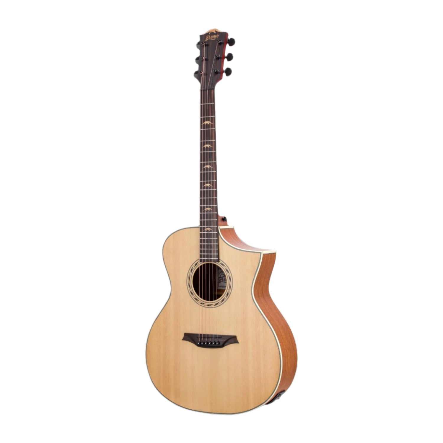 Bromo Electro Acoustic Guitars Natural Bromo BAA4CE Appalachian Series Hillside Auditorium 6 String Electro Acoustic Guitar 