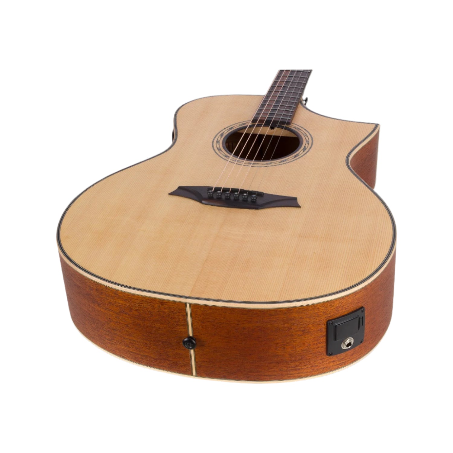 Bromo Electro Acoustic Guitars Natural Bromo BAT4CE Tahoma Series Solid Top 6 String Electro Acoustic Guitar 