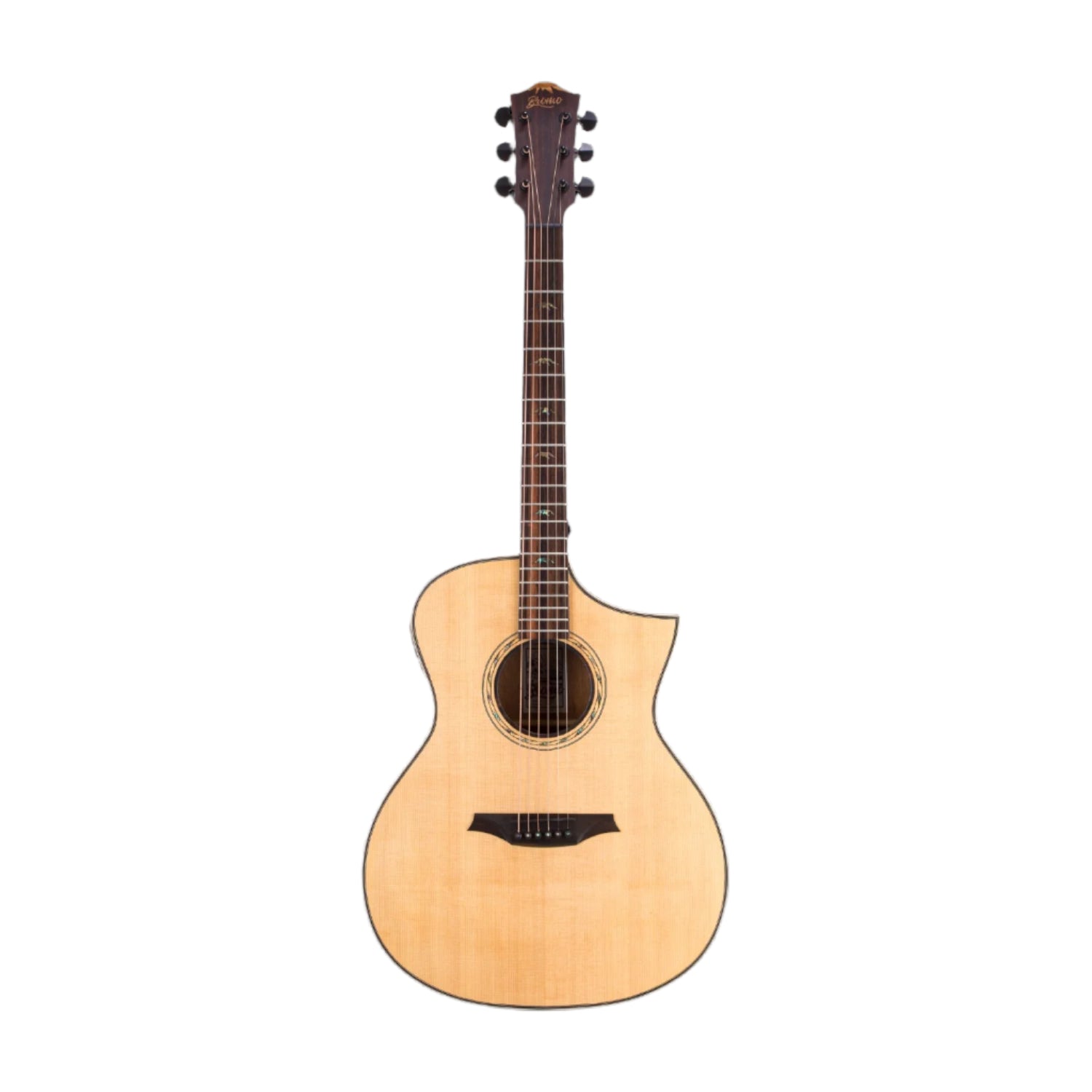 Bromo Electro Acoustic Guitars Natural Bromo BAT4CE Tahoma Series Solid Top 6 String Electro Acoustic Guitar #color_natural