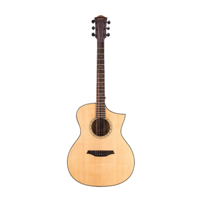 Bromo Electro Acoustic Guitars Natural Bromo BAT4CE Tahoma Series Solid Top 6 String Electro Acoustic Guitar 
