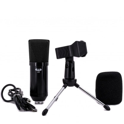 cad usb microphones black cad audio u29 side address studio usb microphone     