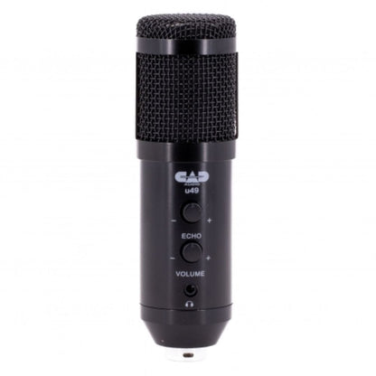 CAD Usb Microphones Black CAD Audio U49 Side Address Studio USB Microphone