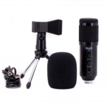 CAD Usb Microphones Black CAD Audio U49 Side Address Studio USB Microphone