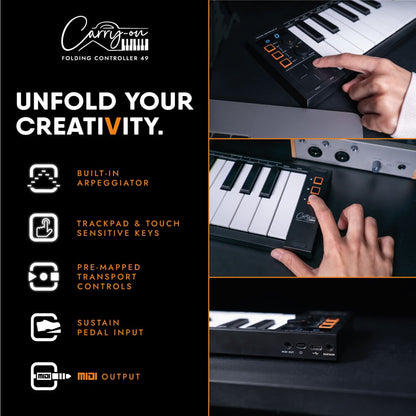 Carry-On Midi Controllers Blackstar Carry-on Folding Controller 49 Midi Controller
