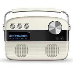 Carvaan Bluetooth Speakers Saregama Carvaan Hindi Portable Digital Audio Player With 5000 Pre-Loaded Hindi Songs- Porcelain White