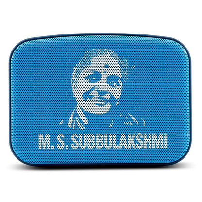 carvaan bluetooth speakers saregama carvaan mini ms subbulakshmi- portable music player with bluetooth/fm/am/aux- aqua blue