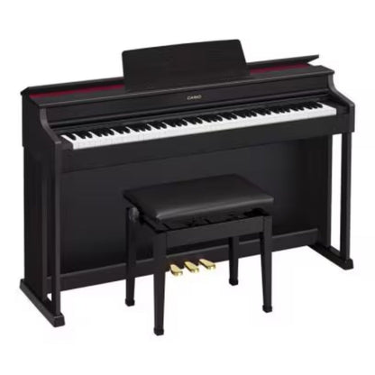 Casio Digital Pianos Black Wood Tone Casio AP-470 88-Key Digital Piano with Hammer Action Keyboard 