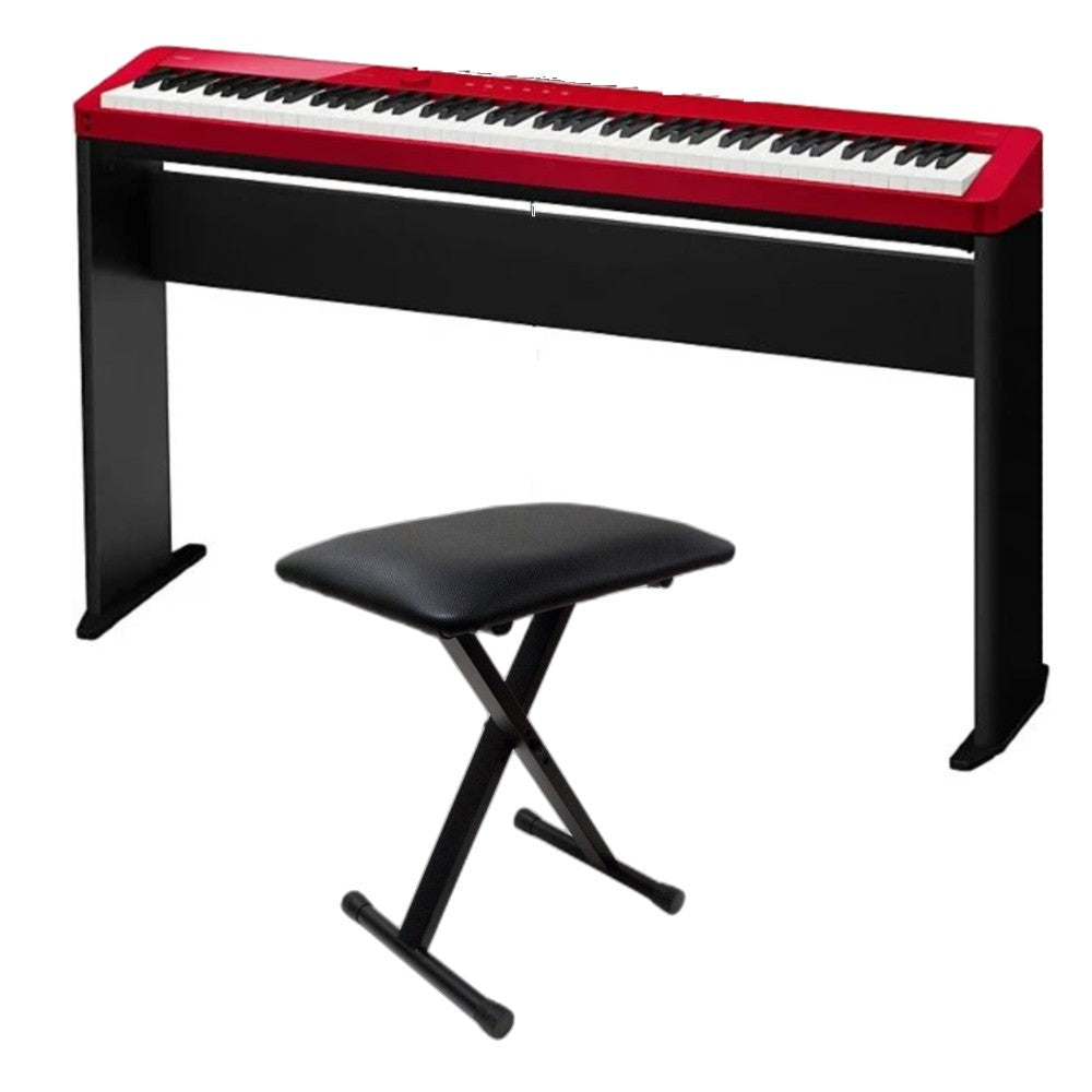 Casio Digital Pianos Red / Piano with Stand & Bench Casio Privia Series PX-S1100 88 Key Digital Piano