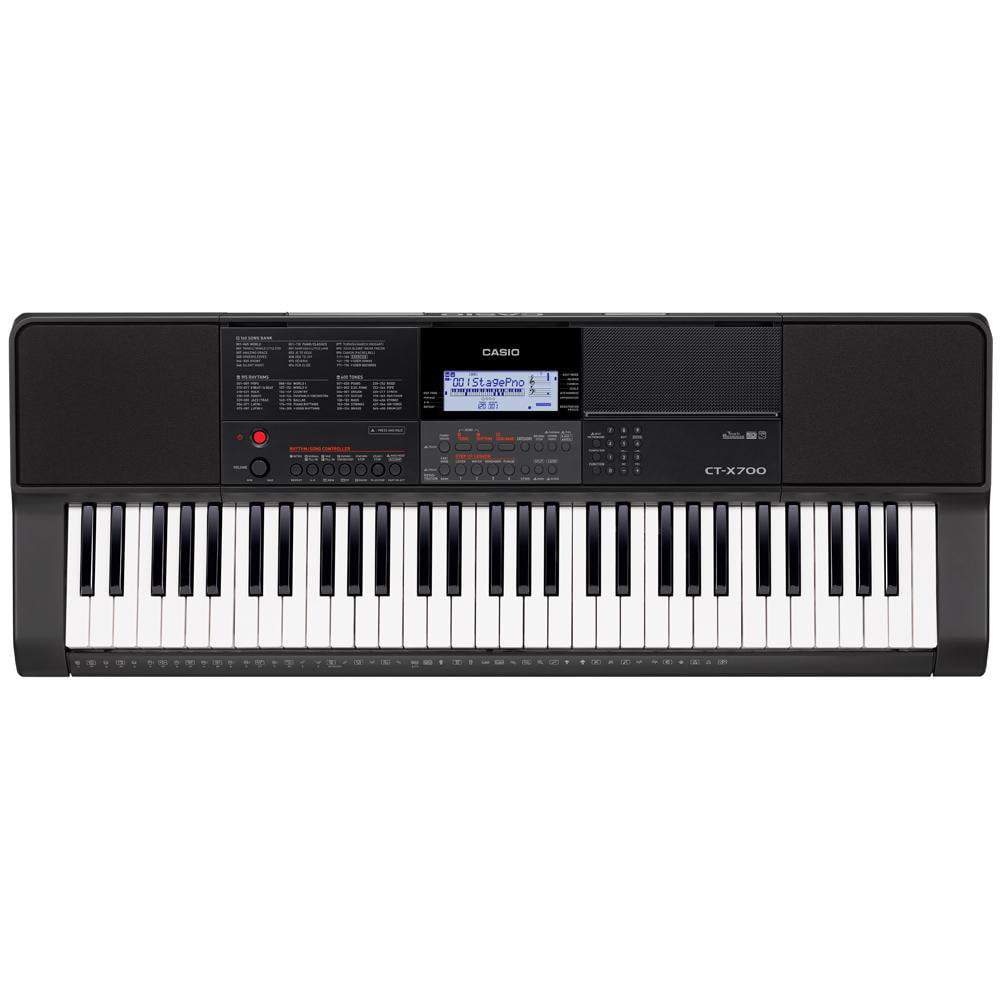 Casio Keyboard Bundles Casio CT-X700 61-Key Portable Keyboard With Power Adapter, Gigbag, Stand, Cloth & Ebook
