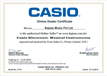 Casio Keyboard Bundles Casio CT-X8000IN 61-Key Portable Keyboard With Power Adapter, Dust Cover, Stand, Online Lessons & Ebook