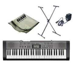 Casio Keyboard Bundles Casio CTK-1300 Standard Keyboard with Stand, Polishing Cloth and Power Adapter