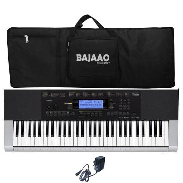 Casio Keyboard Bundles Casio CTK-4400 Portable Keyboard with Gigbag And Power Adapter