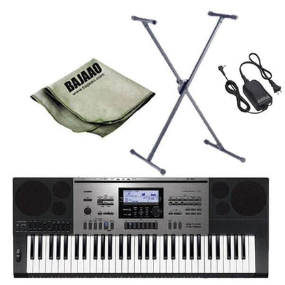 casio keyboard bundles casio ctk-7300in localized midi keyboard with stand, polishing cloth and power adapter