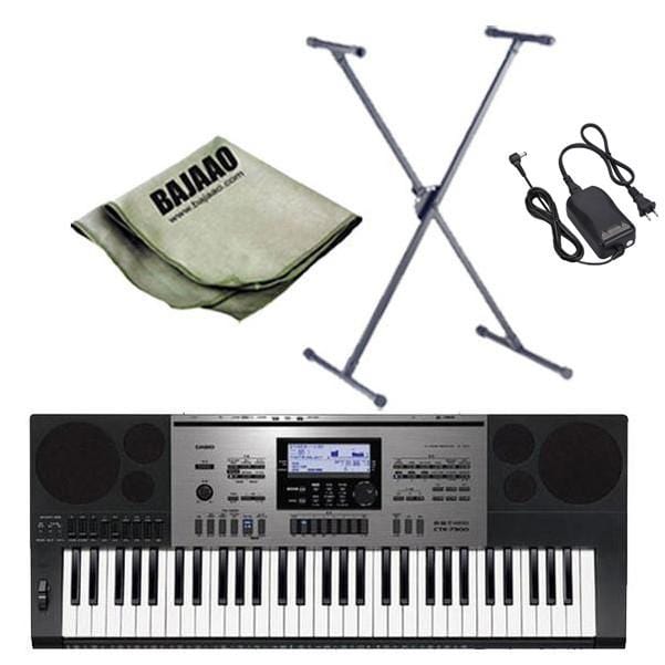 casio keyboard bundles casio ctk-7300in localized midi keyboard with stand, polishing cloth and power adapter