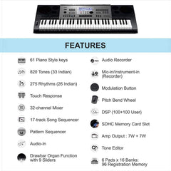 Casio Keyboard Bundles Casio CTK-7300IN Portable Keyboard with Keyboard Gig bag, Polishing Cloth And Power Adapter