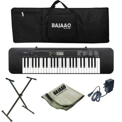 casio keyboard bundles casio ctk245 musical keyboard with stand, gigbag, polishing cloth and power adapter